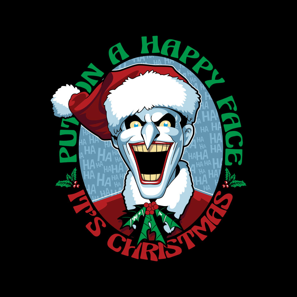 Happy Face Xmas Geek Graphic Tee