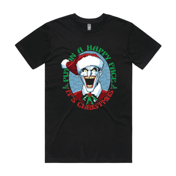 Happy Face Xmas Geek Graphic Tee